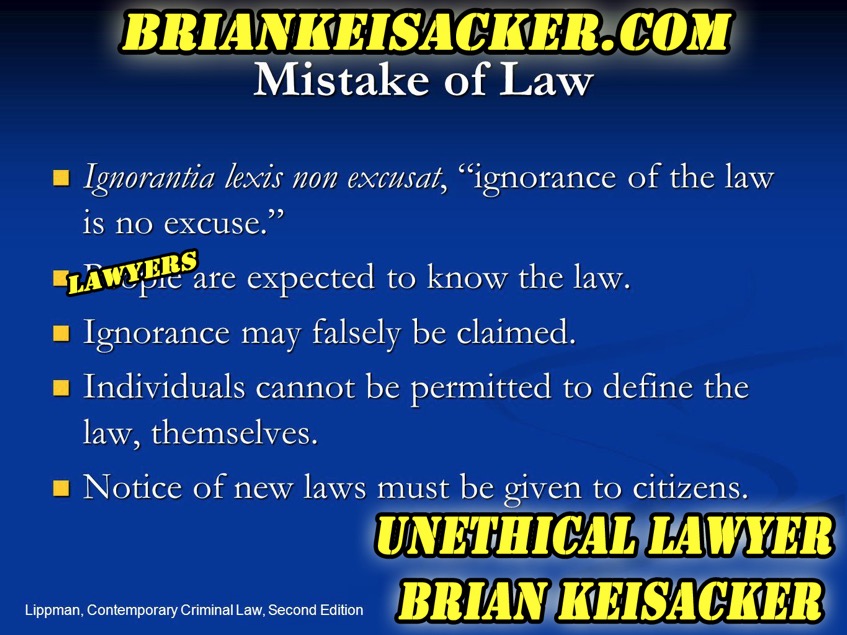 Brian Keisacker Mistake of law copy
