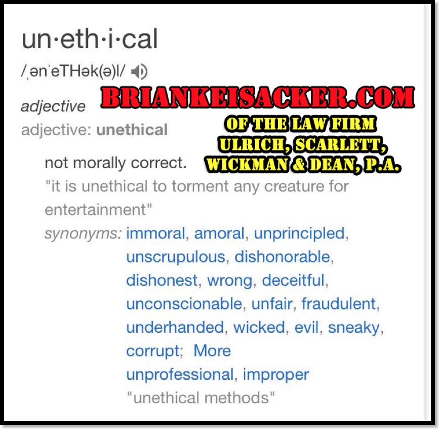 BRIAN KEISACKER unethical