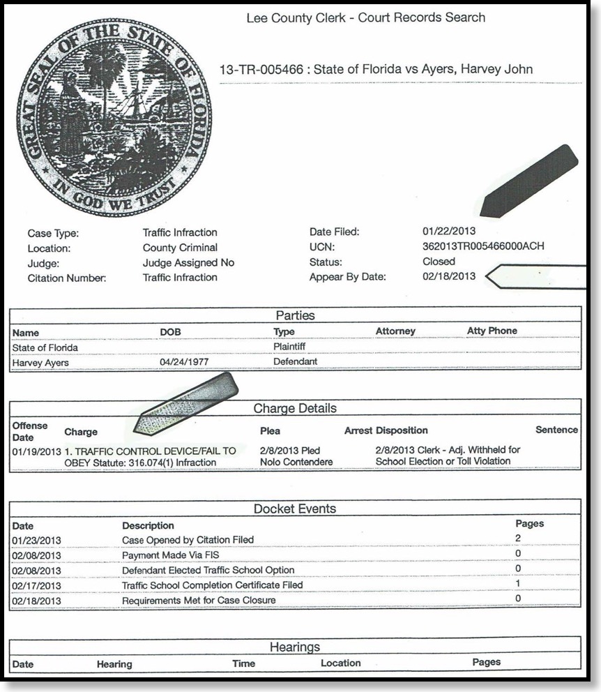 Harvey Ayers lied on his Sarasota County Employment Application